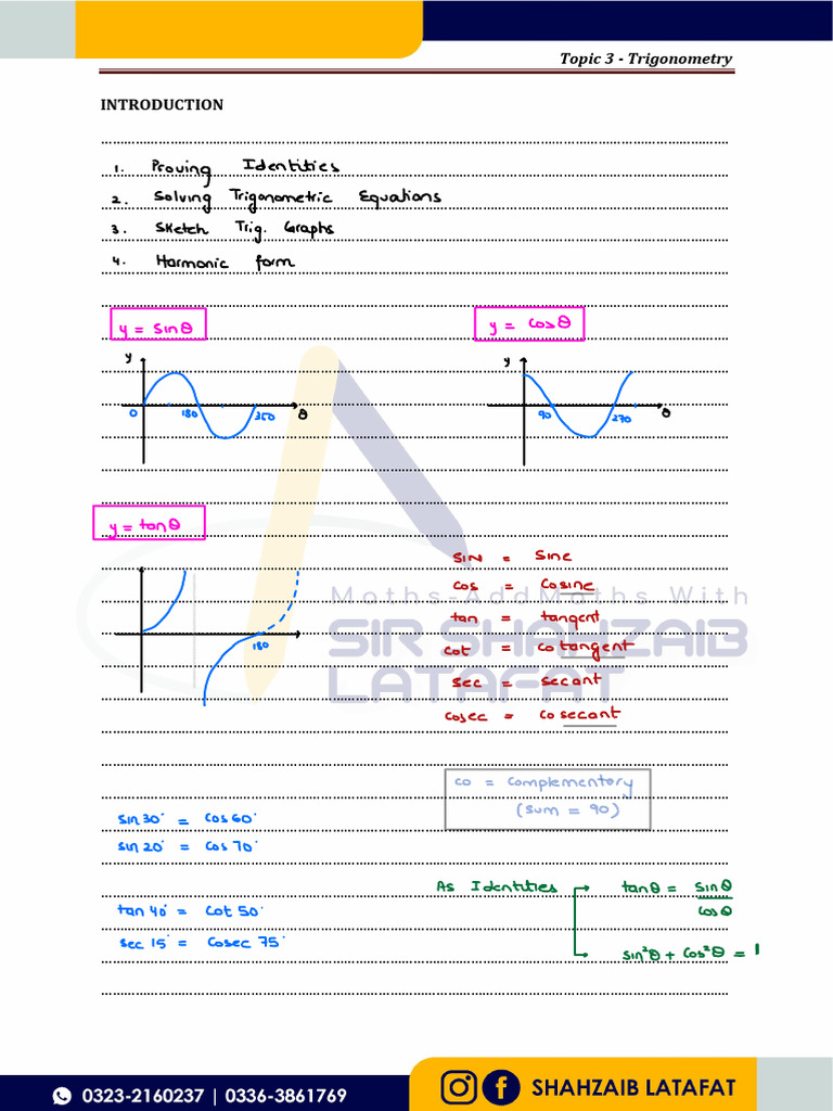 Topic 6 - Trigonometry | PDF | Mathematical Analysis | Mathematical Objects