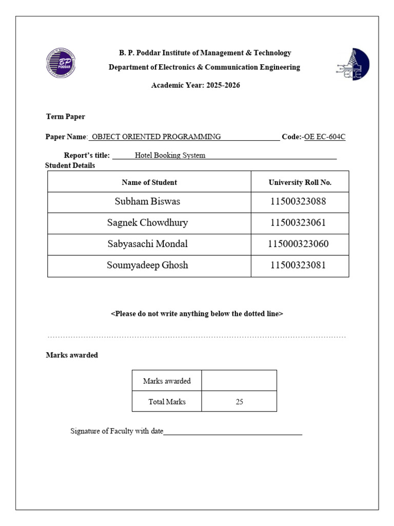 Group 5__hotel Booking System | PDF | Method (Computer Programming ...