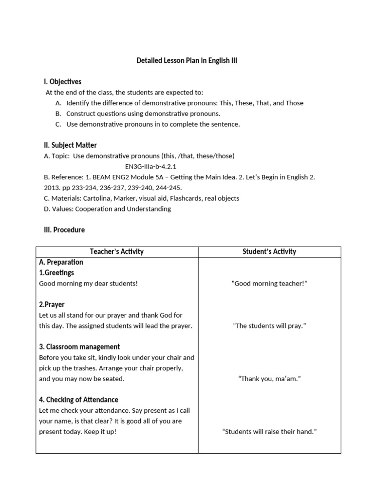 543681756 Lesson Plan Grade 3 | PDF | Noun | Lesson Plan