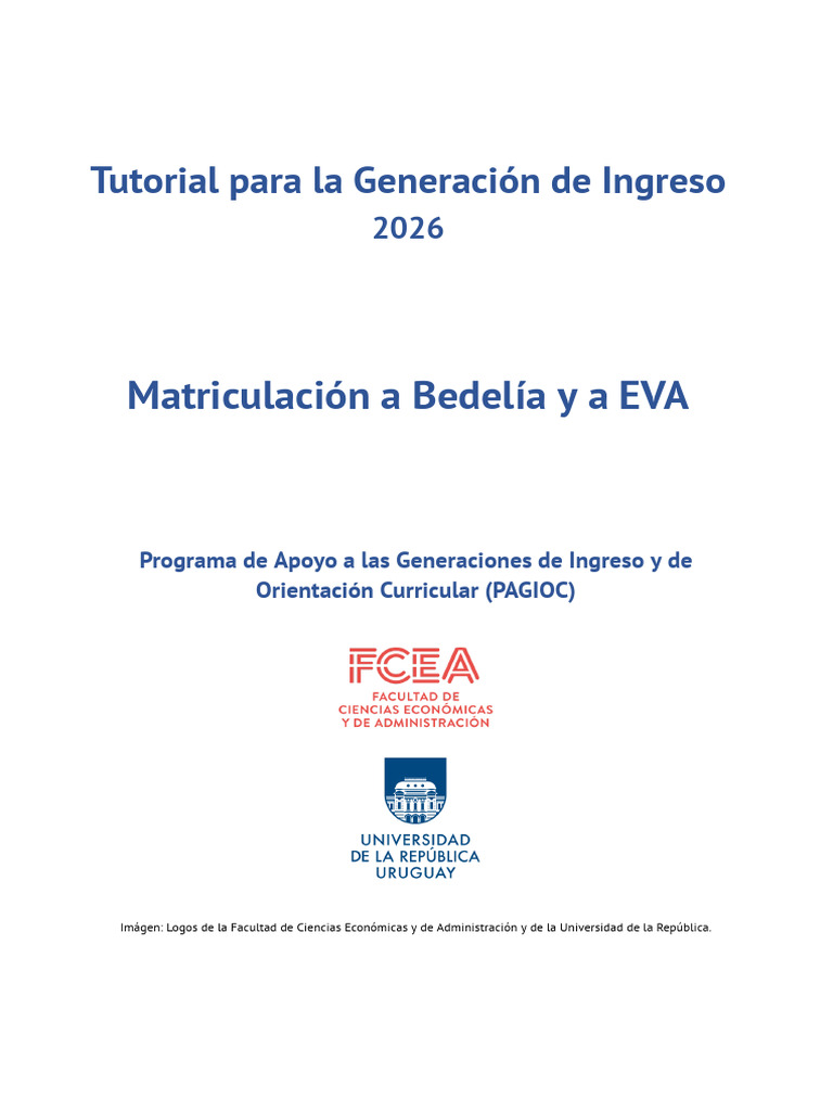Tutorial para Matriculación A Bedelía y EVA - 2026 | PDF | Spamming
