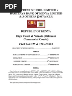 Download Hillcrest School Limited v Barclays Bank of Kenya Limited by Gigi Mungai SN100957598 doc pdf