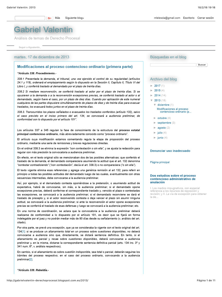 CGP Modificaciones 19090 Gabriel Valentin_ 2013 | PDF | Apelación ...