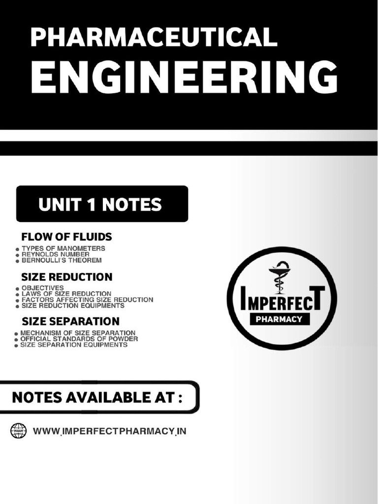 UNIT 1 Pharmaceutical Engineering Imperfect Pharmacy Compressed - PDF ...