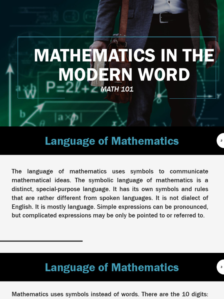 Language of Mathematics | PDF | Numbers | Mathematics