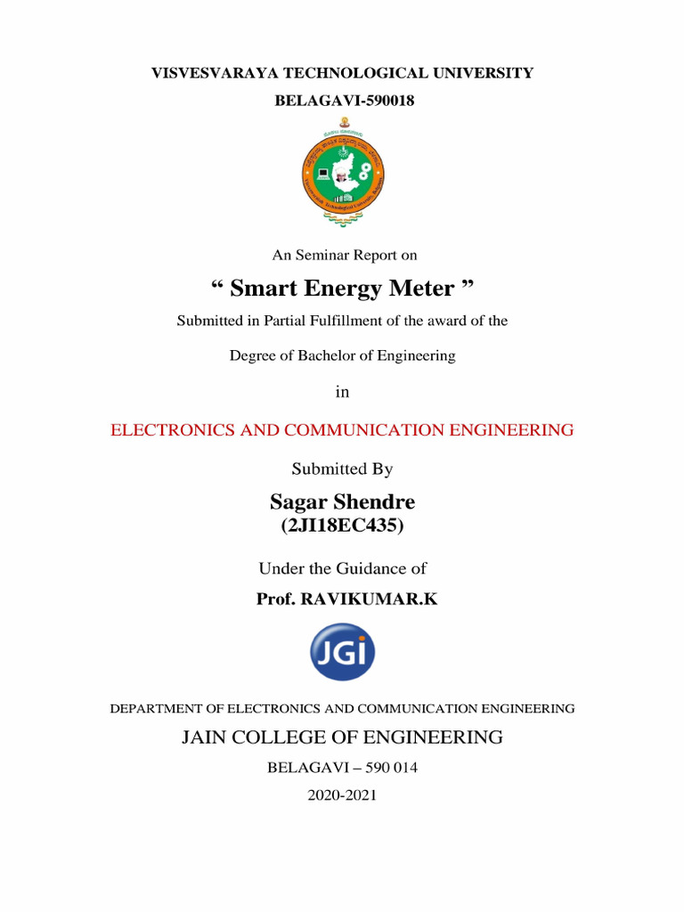 Sample Seminar Report | PDF