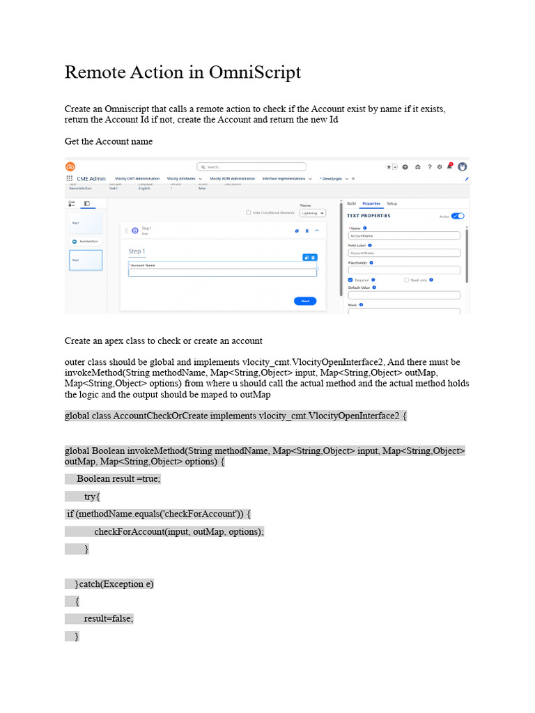 Remote Action in OmniScript | PDF