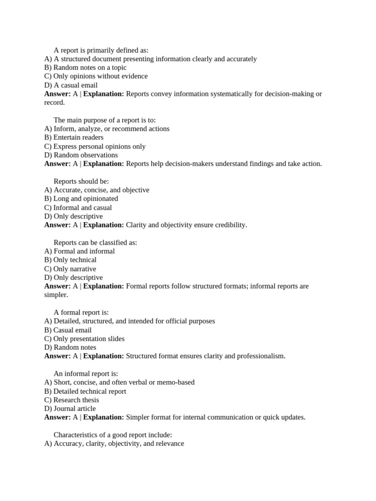 Report Writing & Presentation Skills | PDF | Chart | Accuracy And Precision