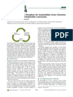 Collaboration Across Disciplines For Sustainability: Green Chemistry As An Emerging Multistakeholder Community