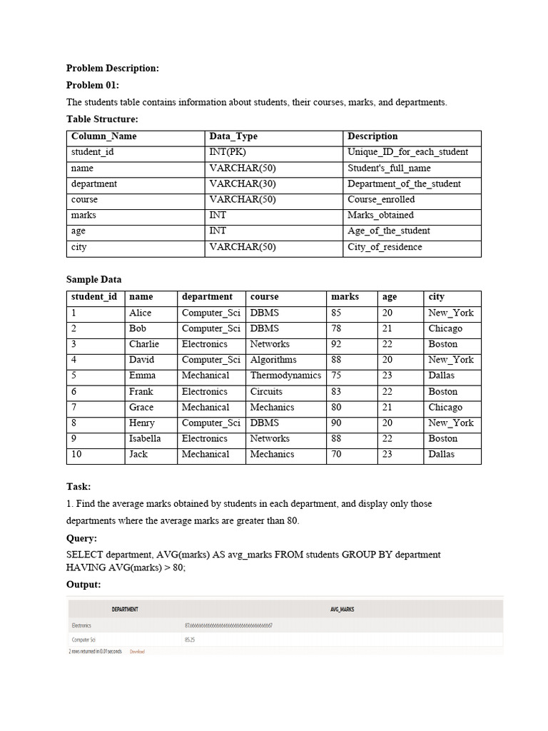 DBMS EX-6 | PDF | Computing