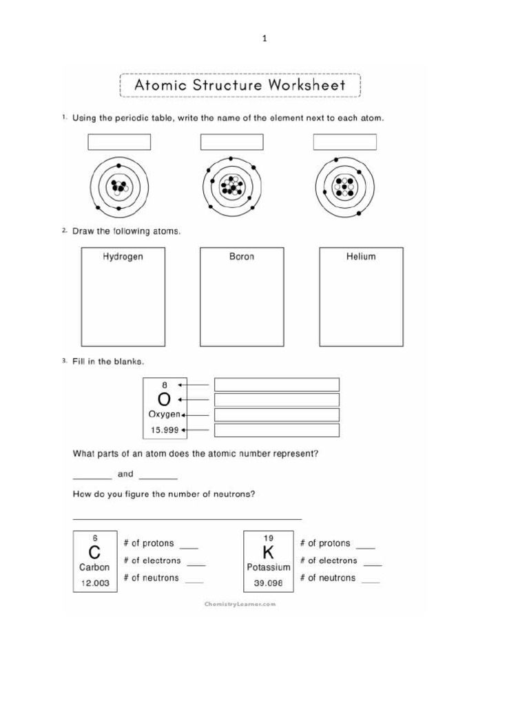 Assignment 1 Chem Atomic Structure | PDF