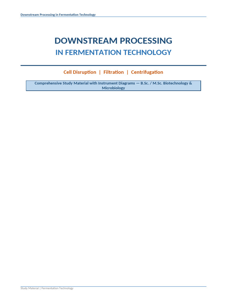 DSP Study Material With Diagrams | PDF | Centrifugation | Filtration