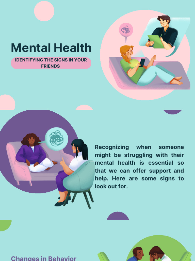 Colorful Simple Illustrative Identifying Signs of Mental Health ...