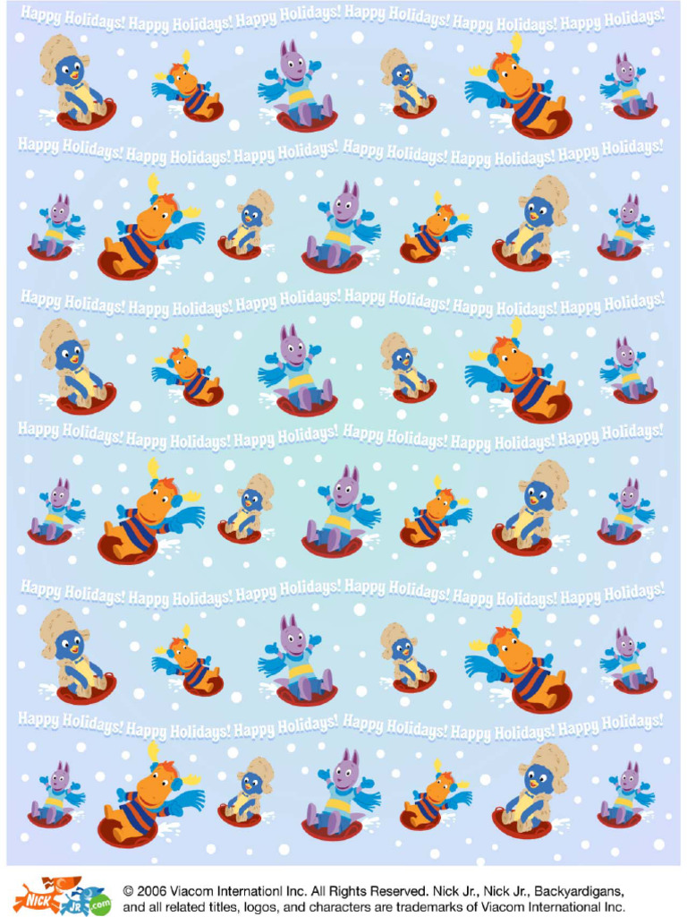 Backyardigans Wrapping Paper pattern | PDF