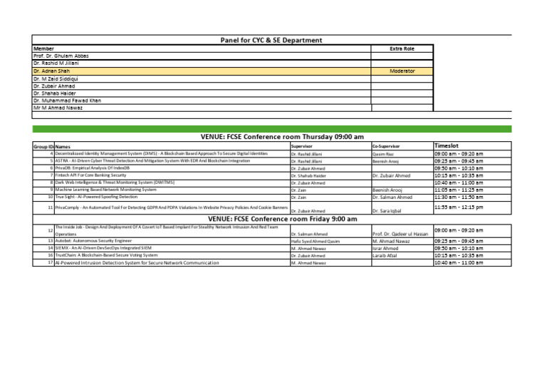 Schedule FYP 2-1 | PDF | Computing | Computer Security
