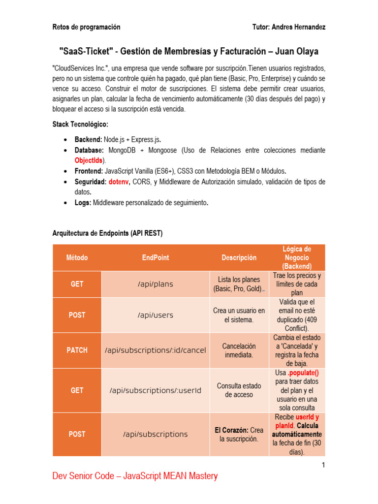 SaaS Ticket JuanOlaya | PDF | Script Java | Middleware