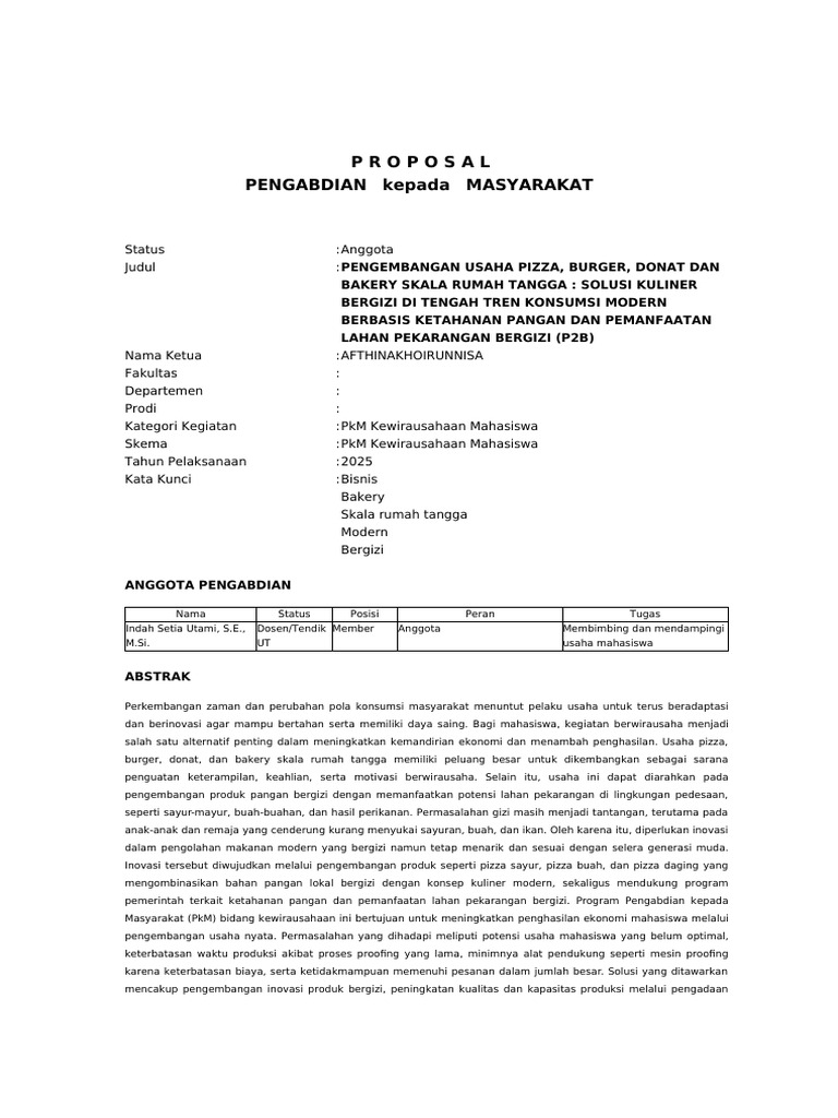 Proposal Pengabdian | PDF