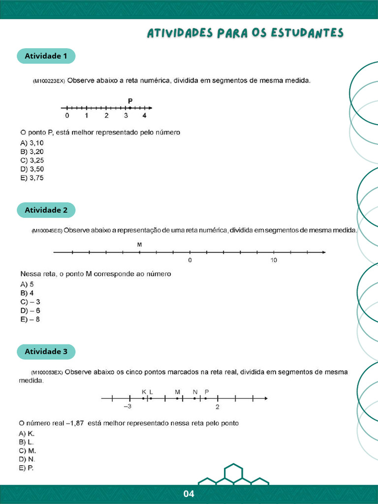 9° Ano Reta Numerica e Numeros Reais | PDF