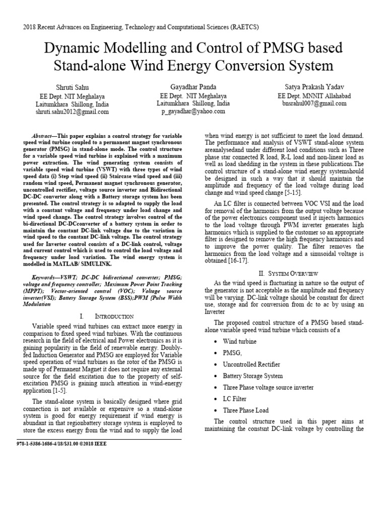 07-10 Dynamic Modelling and Control of PMSG Based Stand-Alone Wind ...