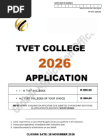 NIT Namibia Application Form 2026 | PDF | Identity Document