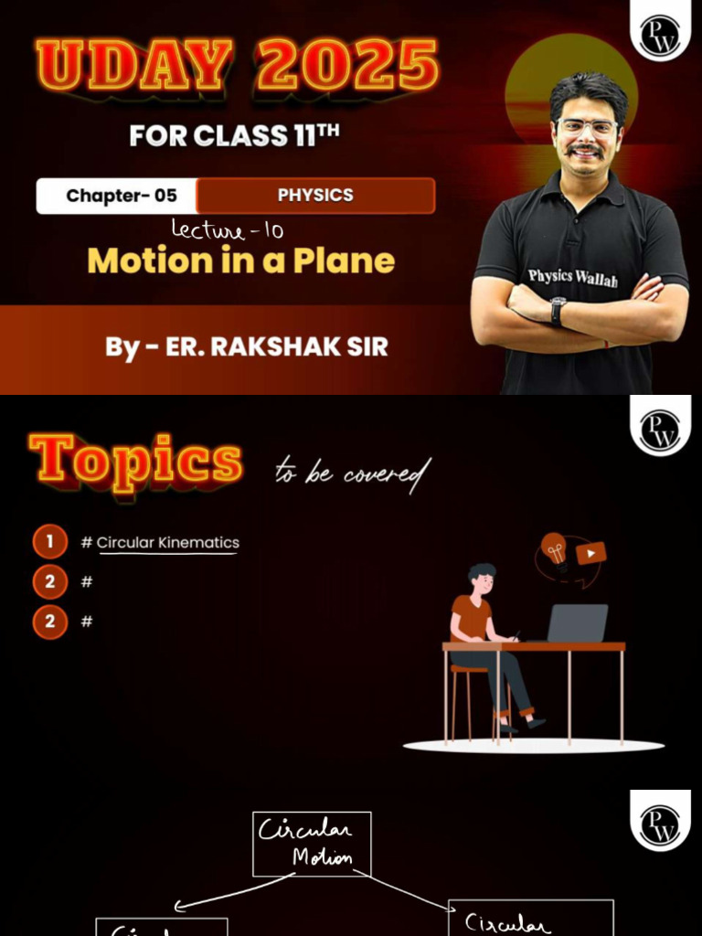 Motion in A Plane 10 - Class Notes - Uday 2025 | PDF