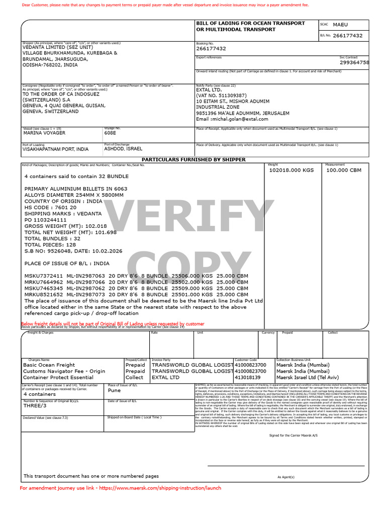 101.698 Draft | PDF | Bill Of Lading | Cargo