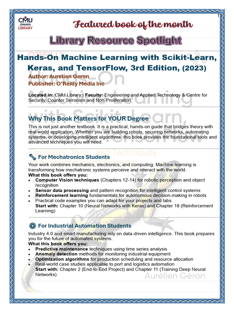 Flyer Hands-On Machine Learning | PDF | Machine Learning | Artificial ...