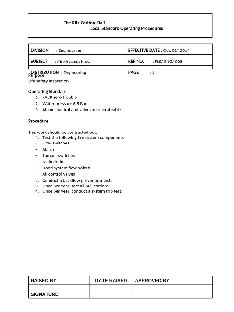 FLS ENG 005 - Fire System Flow | PDF