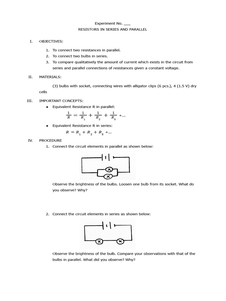 Lab. Act. 2B Resistors in Series and Parallel | PDF