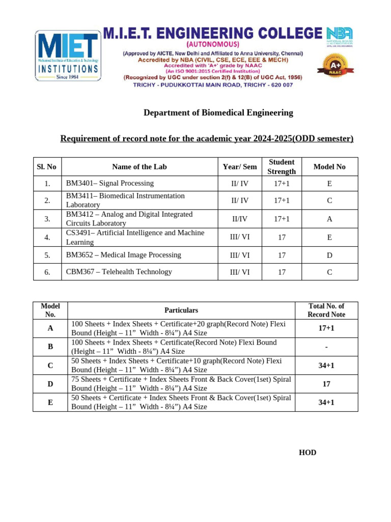 Record Note Requirement | PDF