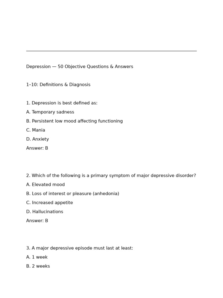 Depression Doxc101 | PDF | Major Depressive Disorder | Antidepressant