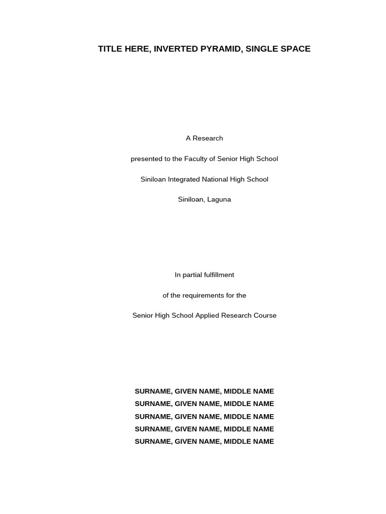 Title Page and Introduction Template | PDF