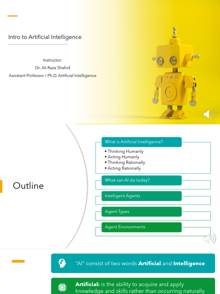 Lecture 1 | PDF | Intelligence (AI) & Semantics | Artificial Intelligence