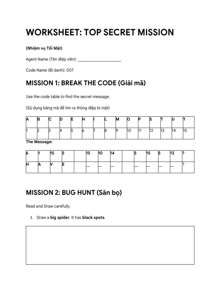 Worksheet Unit7 PuzzlesAndCodes | PDF
