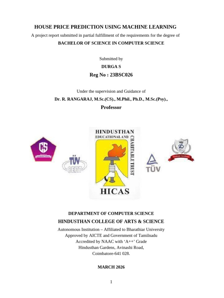Final Report Front Page-1 | PDF | Computer Science | Computing