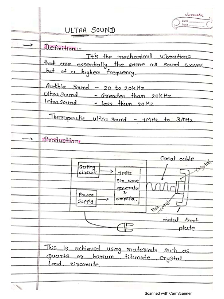 Ultrasound Notes | PDF
