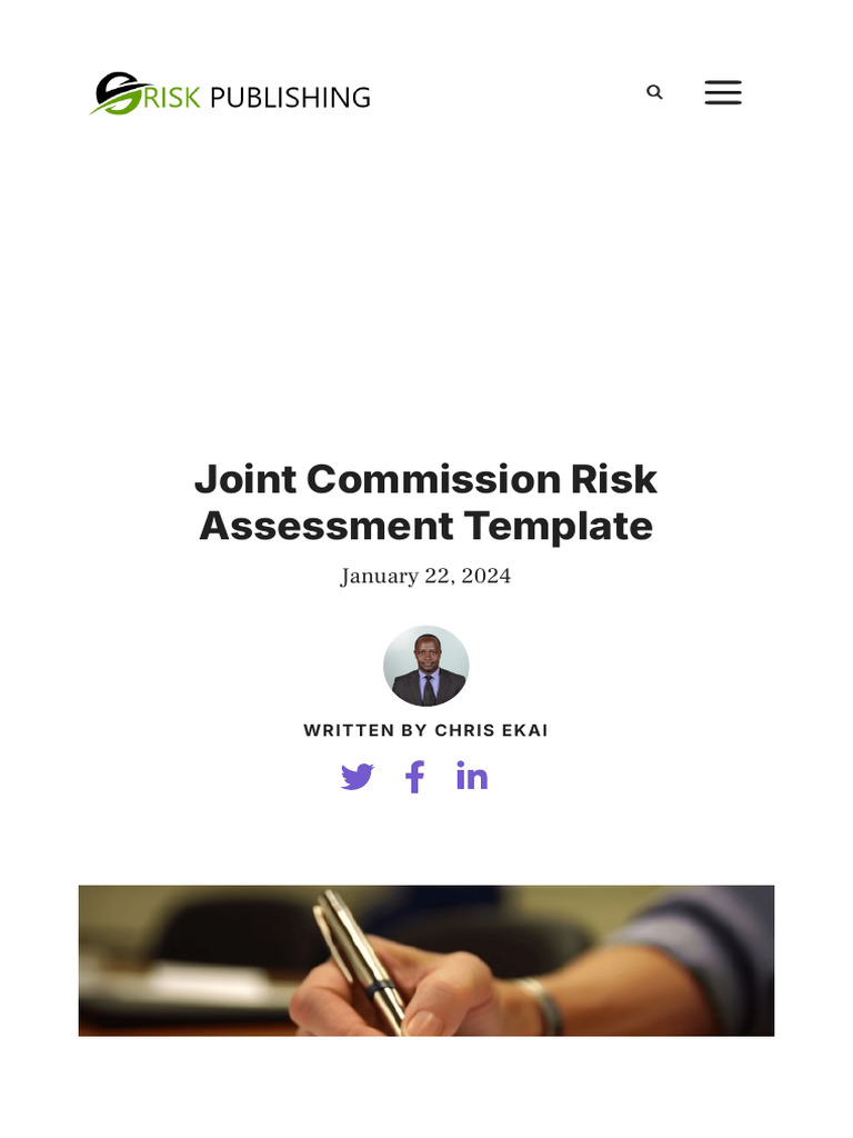JCI Risk Assessment | PDF | Safety | Patient Safety