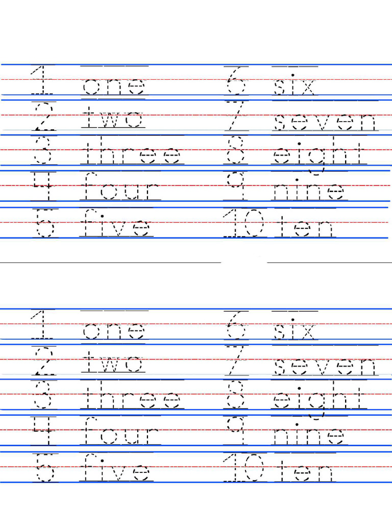 Tracing Pad - Numbers | PDF