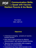 How To Speak With Vaccine-Hesitant Parents & The Media