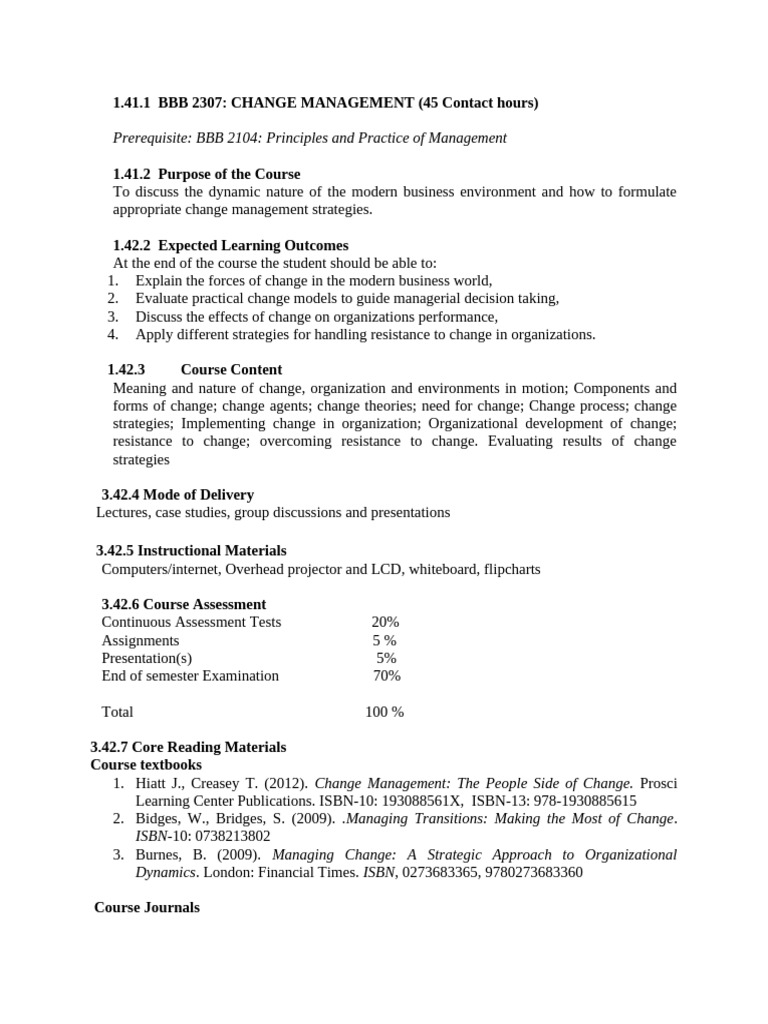 Change MGT Description | PDF | Change Management