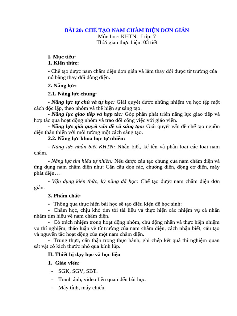 Bai 20 Che Tao Nam Cham Dien Don Gian | PDF
