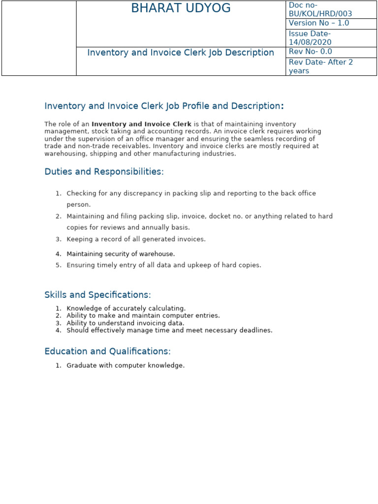 Job Description - Computing | PDF