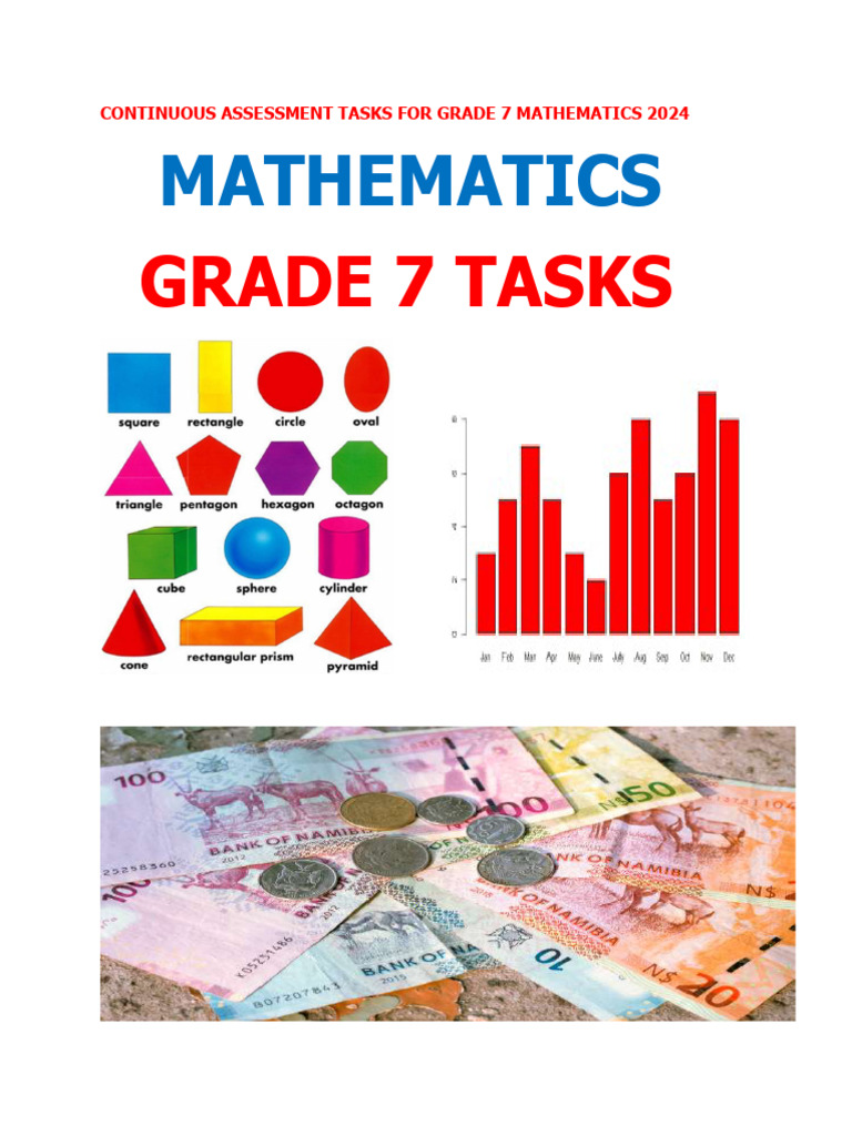 Maths Grade 7 TASKS 2024 | PDF | Variable (Mathematics) | Area