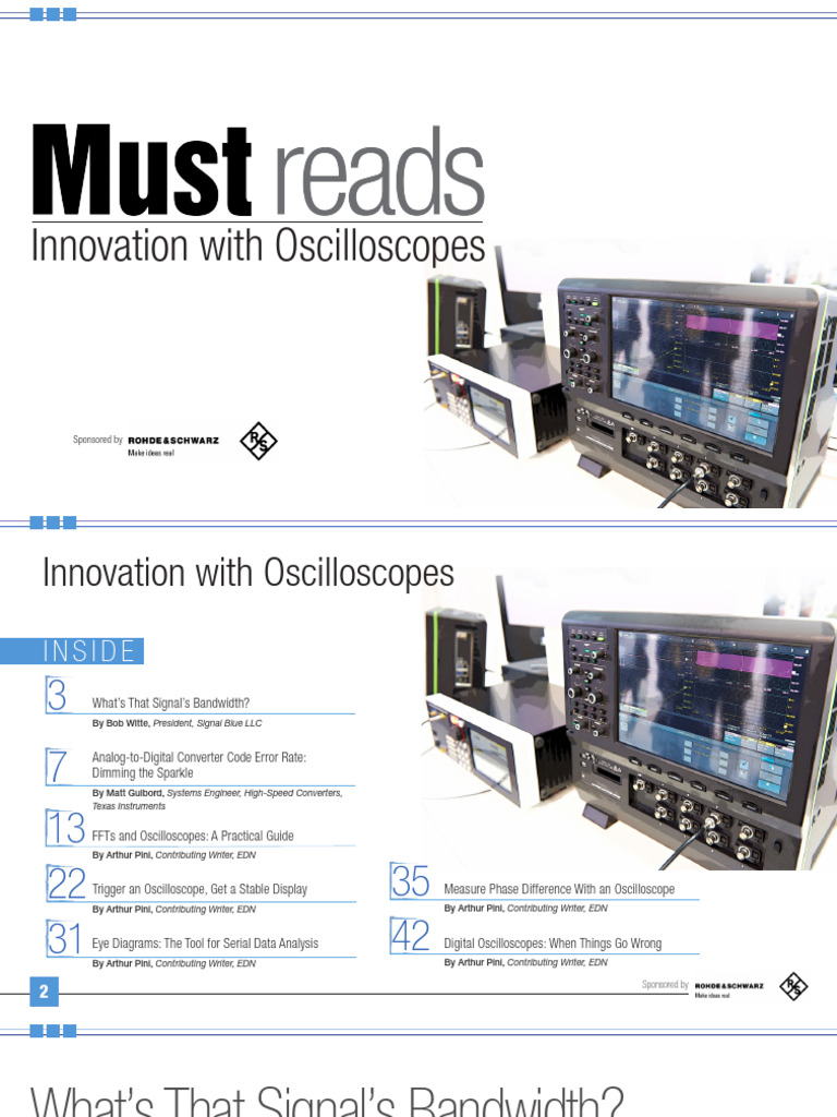 Rohde-Schwarz Mustreads Oscilloscopes | PDF | Analog To Digital ...