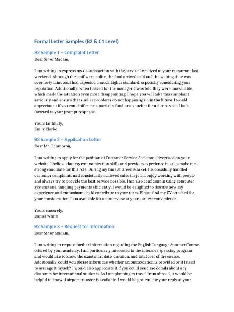Formal_Letter_Samples_B2_C1 | PDF