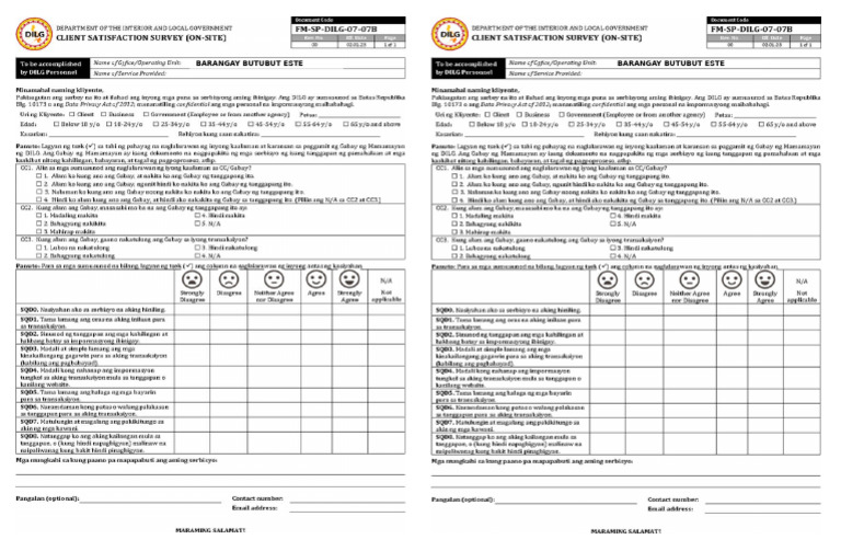 Client Satisfaction Form 2026 | PDF