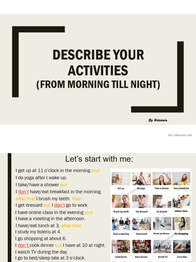 Simple Present (Daily Activities) | PDF