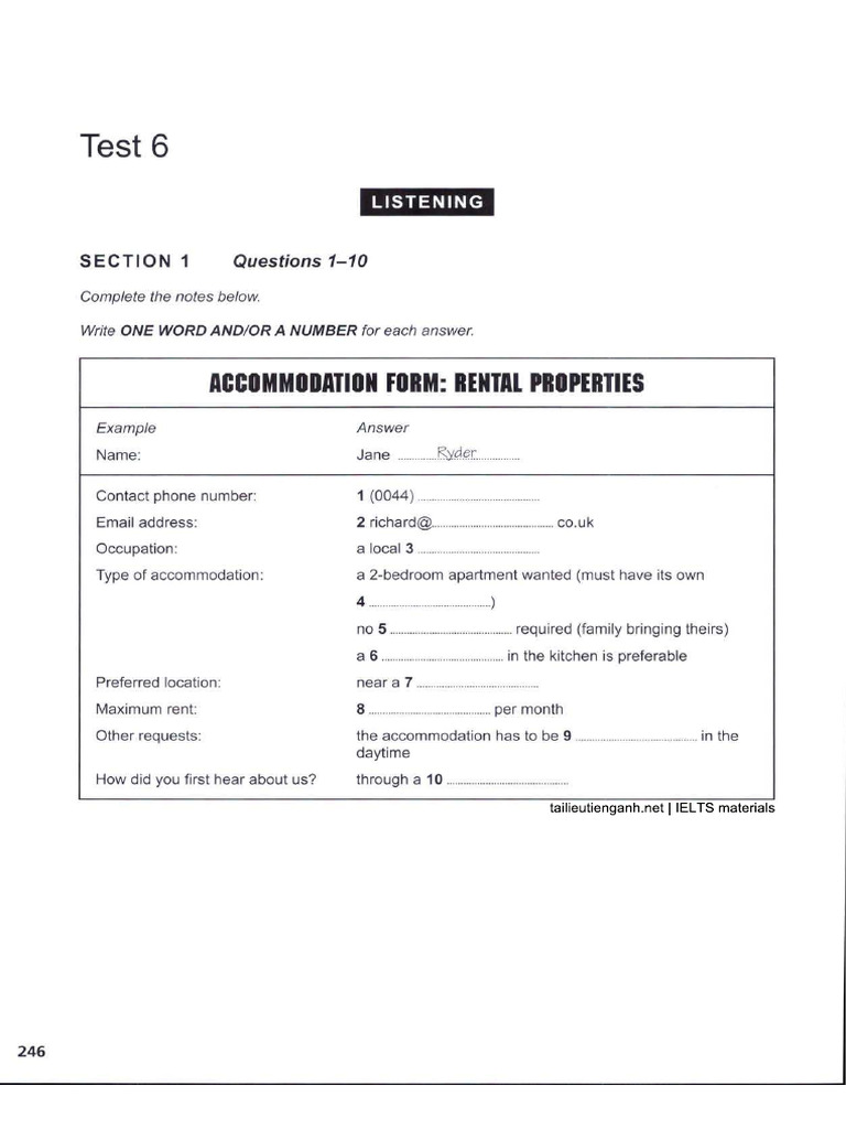 Test 6 - Listening | PDF