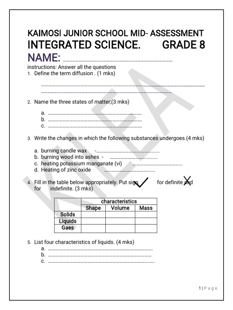 g8 Integrated Science | PDF