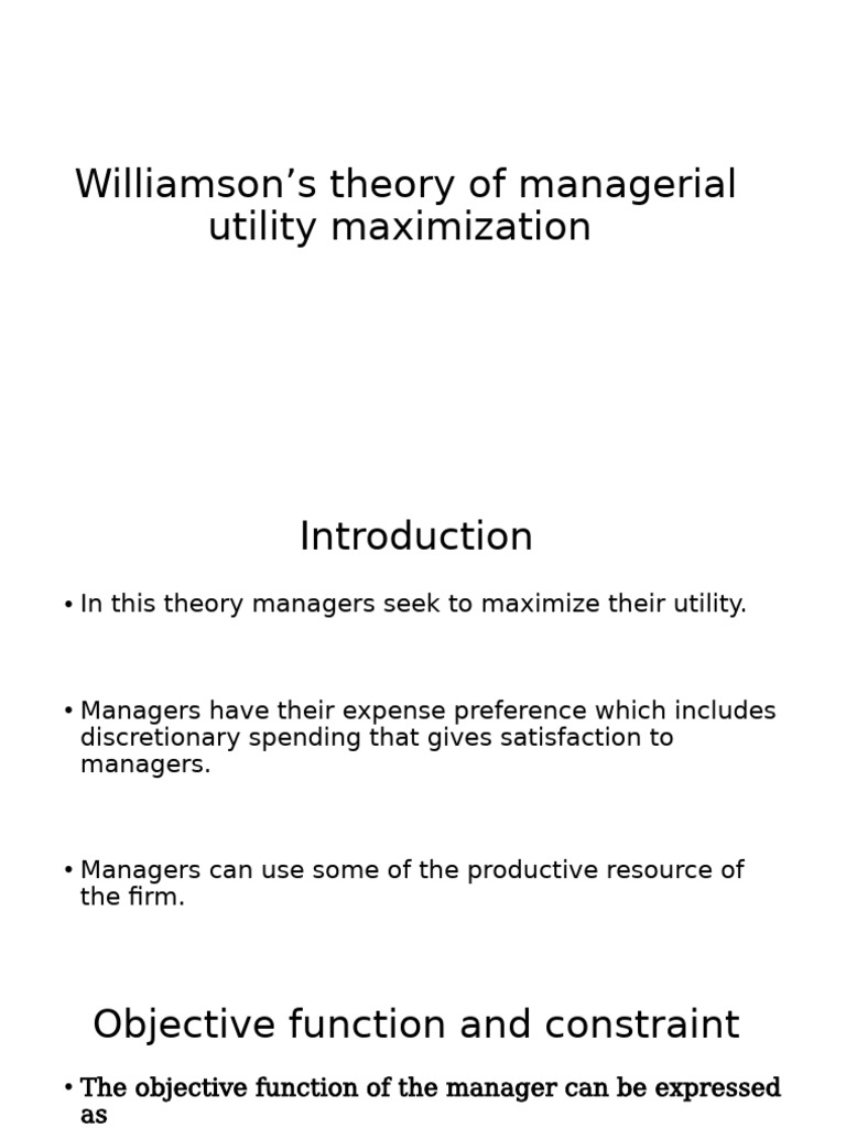 Williamson Model | PDF