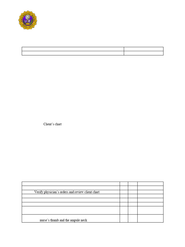 05 Medication Administration Checklist | PDF | Injection (Medicine ...
